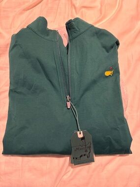 2026 Masters Tech Forest Green Quarter-Zip Pullover SIZE XL